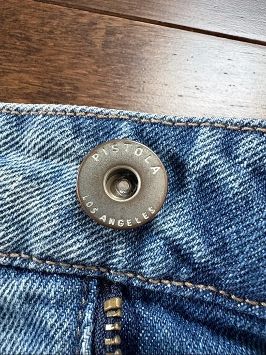 Pistola Denim Shorts Nova Size 29 High Rise Relaxed Distressed Cutoff Festival - Picture 5 of 14